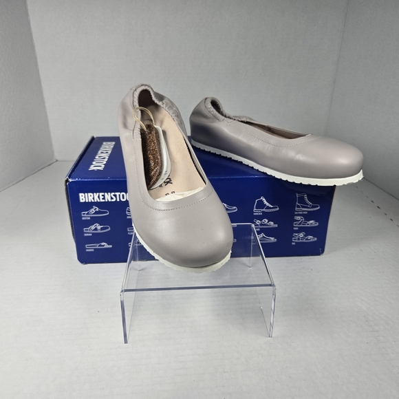 Birkenstock Shoes - Birkenstock Celina Leather Ballet Flat SlipOn Gray Shoes Size EU 36 US 5-5.5 Reg